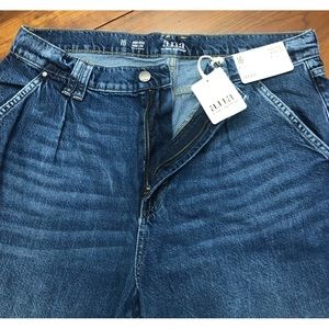 Ana high rise, wide leg jeans. Sz 16. Medium blue.
